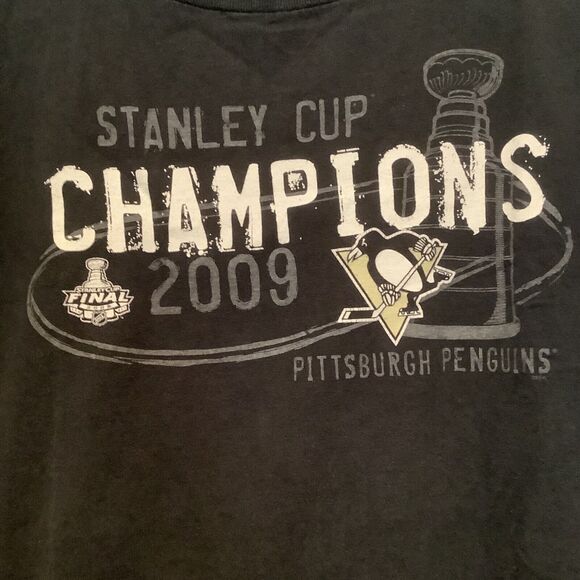 Pittsburgh Penguins 2009 Stanley Cup Champions Black T-Shirt Mens Large. No issu - Picture 1 of 4